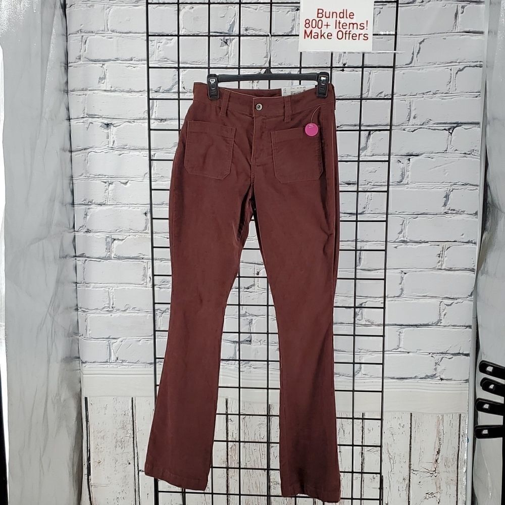 Arizona Jean Co Bold Brown Corduroy Hi-Rise Kick Boot size 3